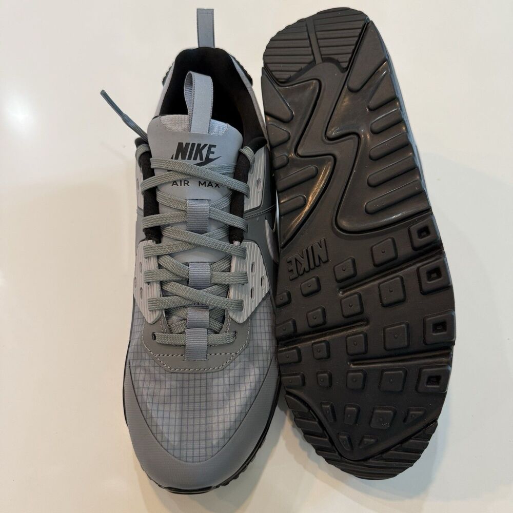 Men Size 10.5 Nike Air Max 90 Drift Shoes Cool Grey Neon Volt Sneaker IO1908-065 - Picture 7 of 8